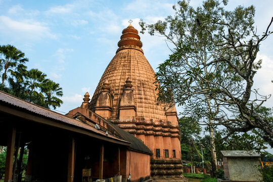 Sivasagar, India - November 2020: Hindu temple Vishnu Dol on November 21, 2020. It was built during the reign of Ahom dynasty in Sivasagar, Assam, India.