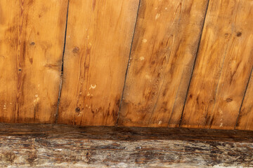 Abstract fragment of wide boards and a wooden beam. Wood products to be used as a background.