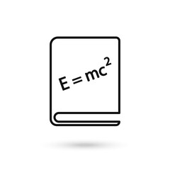 Physics book solid icon, Science concept, chemistry textbook sign on white background. Vector graphics. Flat design