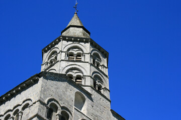 notre-dame basilica in orcival in auvergne (france)