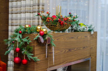 New Year's interior in the hotel