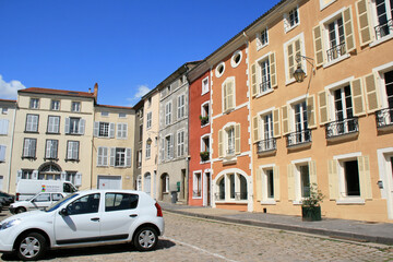 Fototapeta na wymiar altaroche square in issoire in auvergne (france)