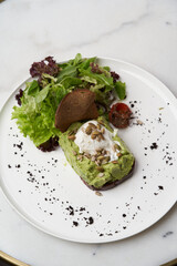 Toast Avocado with Poached Egg - Healthy Breakfast
