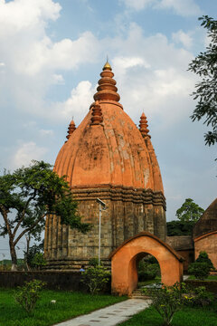 Sivasagar, India - November 2020: Hindu temple Siva Dol on November 21, 2020. It was built during the reign of Ahom dynasty in Sivasagar, Assam, India.