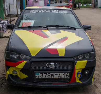 Kazakhstan, Ust-Kamenogorsk, may 17, 2020: VAZ 2115 (LADA SAMARA 2), russian car. Lada tuning