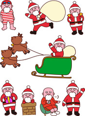 サンタ全身ポーズセット