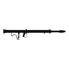 bazooka war firearm on white background