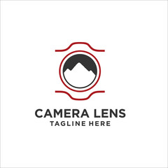 lens logo design icon vector