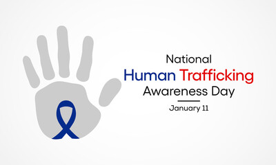 Vector illustration on the theme of National Human Trafficking awareness day observed each year on January 11th.