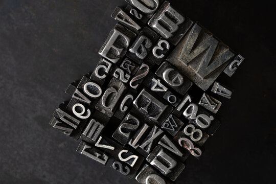 Random letterpress collection for printing