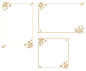 Decorative frame with snowflake theme.Decorative frame with winter theme.A frame that gave a change in size to the same design.Good frame for a4 size paper.Certificate frame.