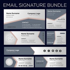 Email signature template,  Email signature bundle, 7 different email signature template,