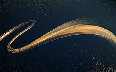 Abstract shiny color gold wave design element