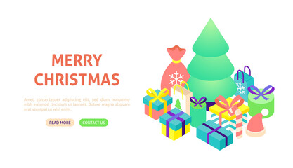 Merry Christmas Tree Banner