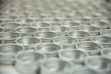 natural cosmetics factory assembly line