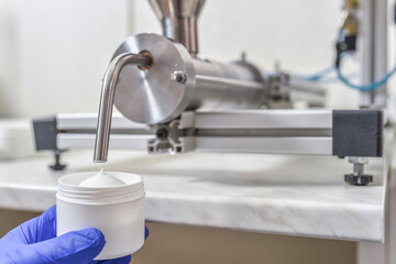 natural cosmetics factory assembly line