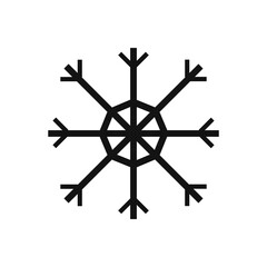 Snowflake icon, winter symbol, template flat graphic design, cold sign, Xmas time, isolated temperature button for app, vector illustration