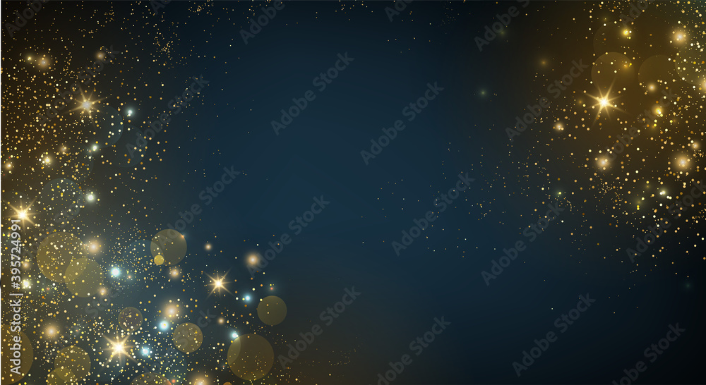 Poster holiday abstract shiny color gold design element