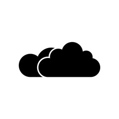 Cloud icon, logo isolated on a white background