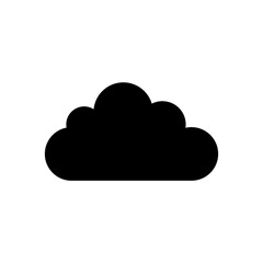 Cloud icon, logo isolated on a white background