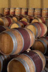 Wine Casks In Cellar