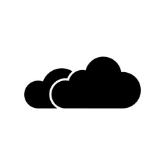 Cloud icon, logo isolated on a white background