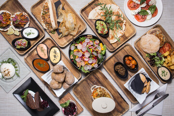 Set of mediteranian food