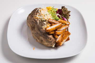 Delicious chicken stuffed sweet potato dish