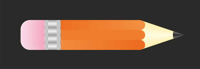 Classic orange pen. Vector illustration. EPS10.