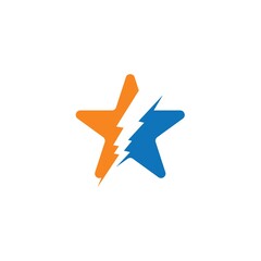 Lightning Logo Template vector icon illustration design
