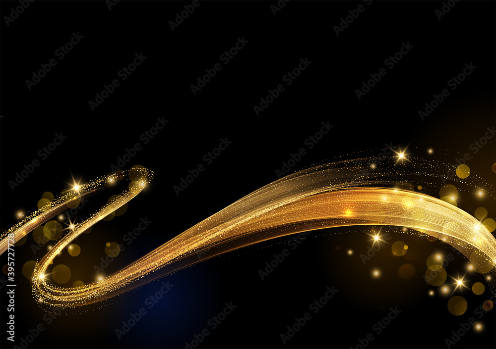 Poster Holiday Abstract shiny color gold design element