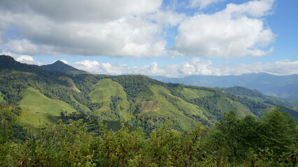 Fototapeta premium Landscape mountain and hill in NAN Thailand . 