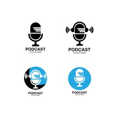 Podcast Icon Logo Design Element vector illustration
