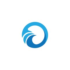 Water wave symbol and icon Logo Template vector

