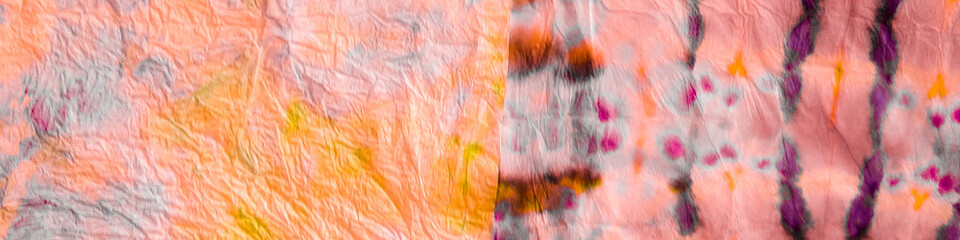 Pink Tie Dye Stripe Pattern. Sepia Stroke Paint