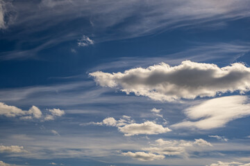 blue sky panorama with beautiful clouds. use for sky replacement