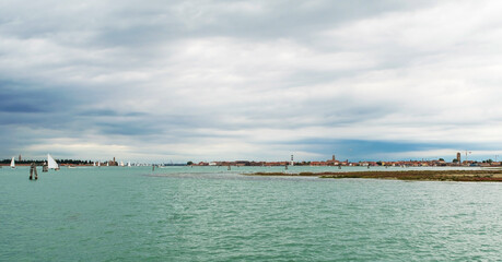 Fototapeta na wymiar Venice lagoon water landscape background