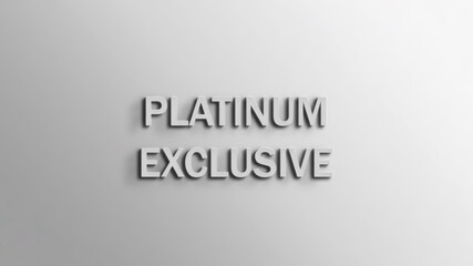 platinum exclusive text design logo