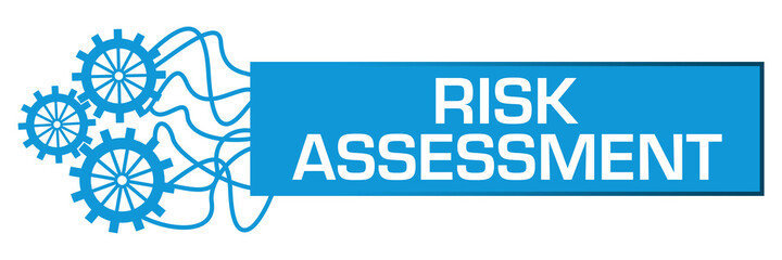 Fototapeta premium Risk Assessment Gears Random Lines Box Horizontal 