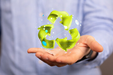 Concept of recycling - 3d rendering ecology