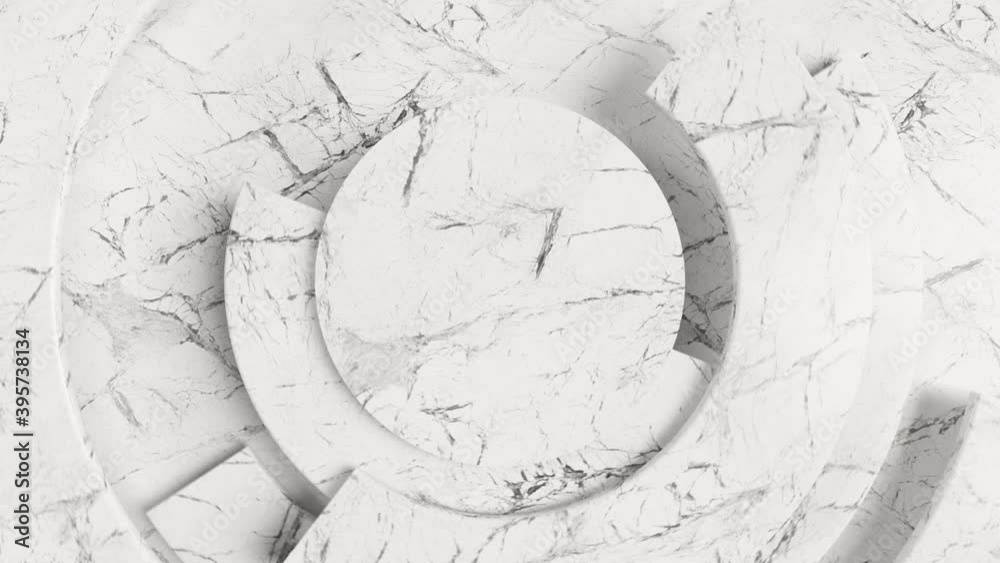 Poster modern business video background. 3d texture animation with rotating parts of a circle. spiral surfa