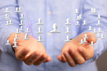 hierarchy connection team group digital