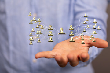 hierarchy connection team group digital