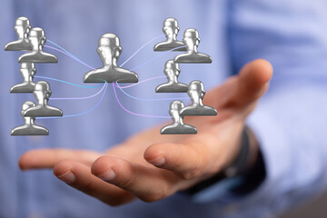 hierarchy connection team group digital