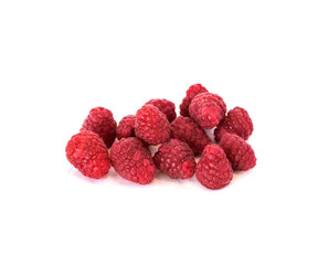 Raspberry on white isolated background abstraction