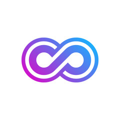 infinity logo with gradient concept