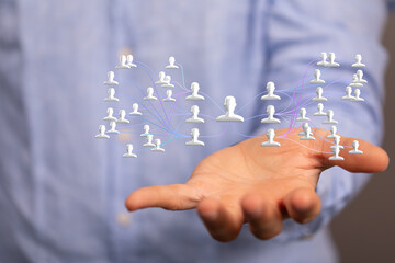hierarchy connection team group digital