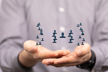 hierarchy connection team group digital