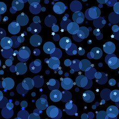 玉ボケ　シームレスパターン　ブルー
