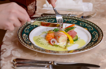 フランス料理のオードブル　前菜　フレンチレストラン　ビストロ